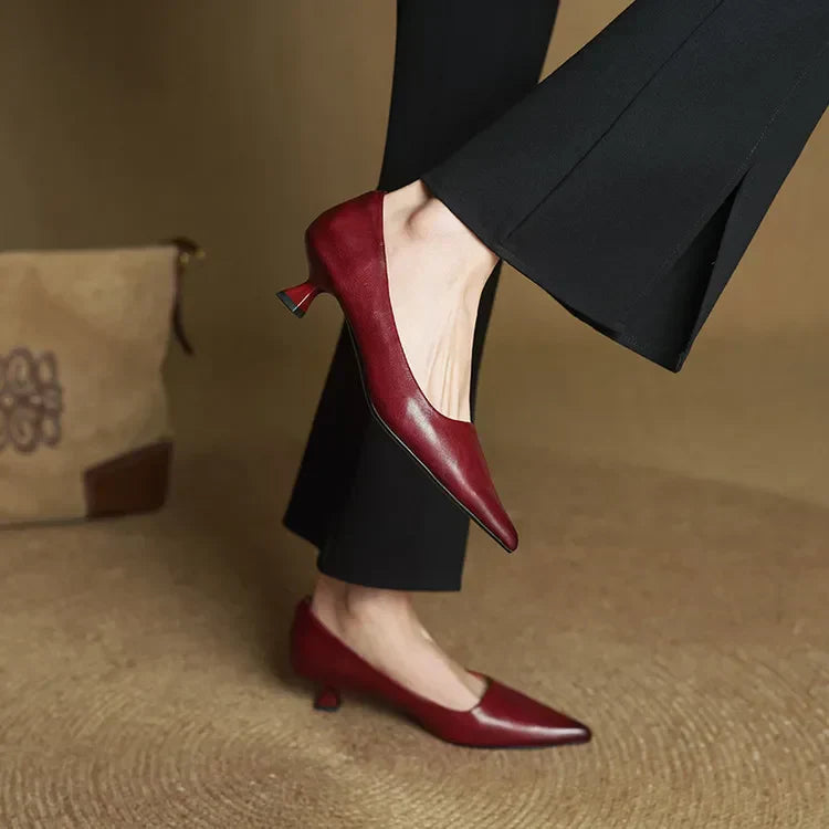 Marise - Pointed Toe Leather Pumps-15550738137461-Mirella Fiore