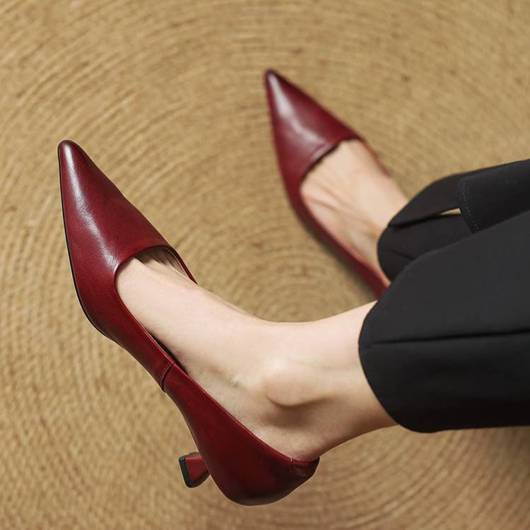 Marise - Pointed Toe Leather Pumps-15550738137461-Mirella Fiore