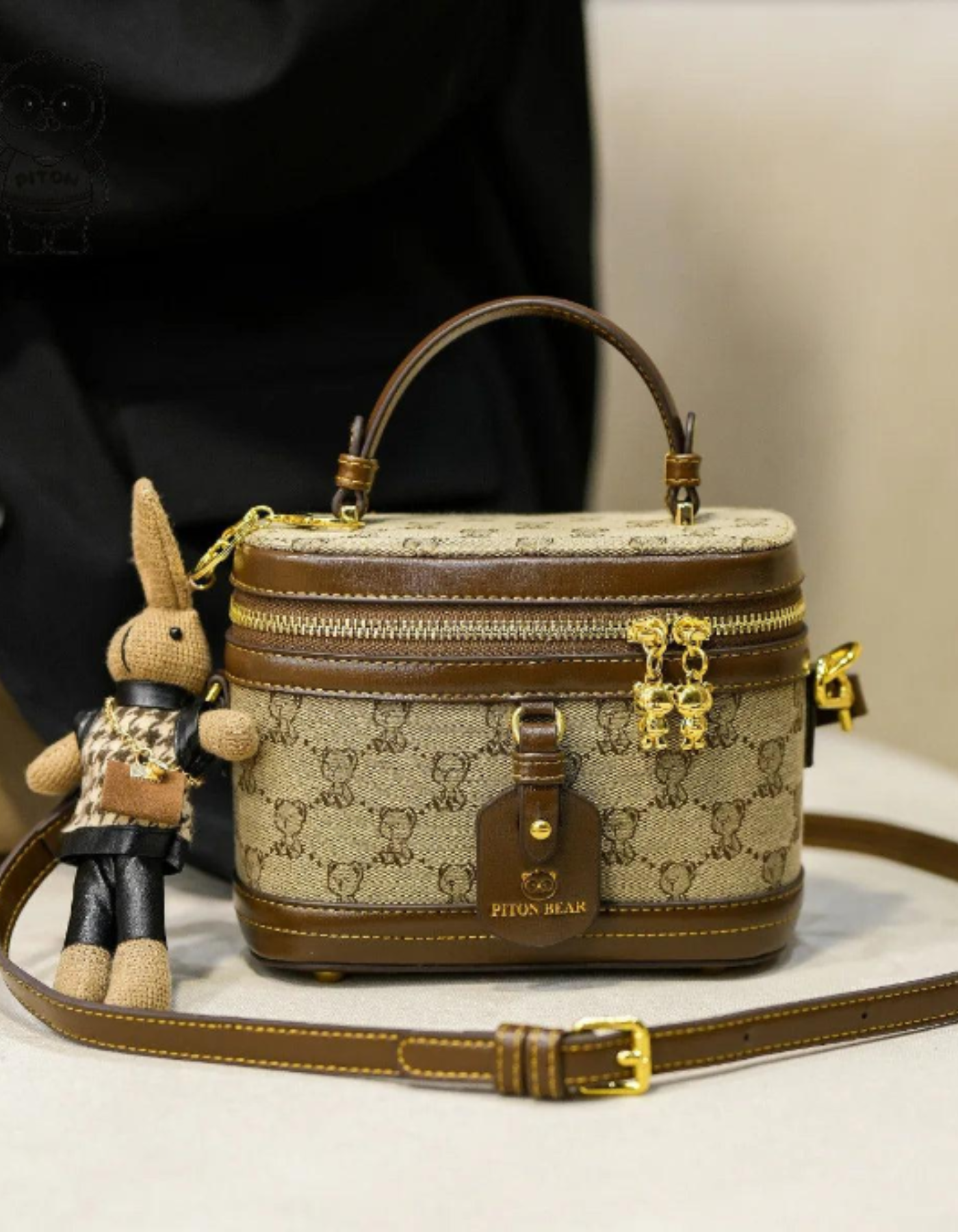 Maronette – Embellished bunny charm – Crossbody handbag-15209173549429-Nancy & Mae Savannah