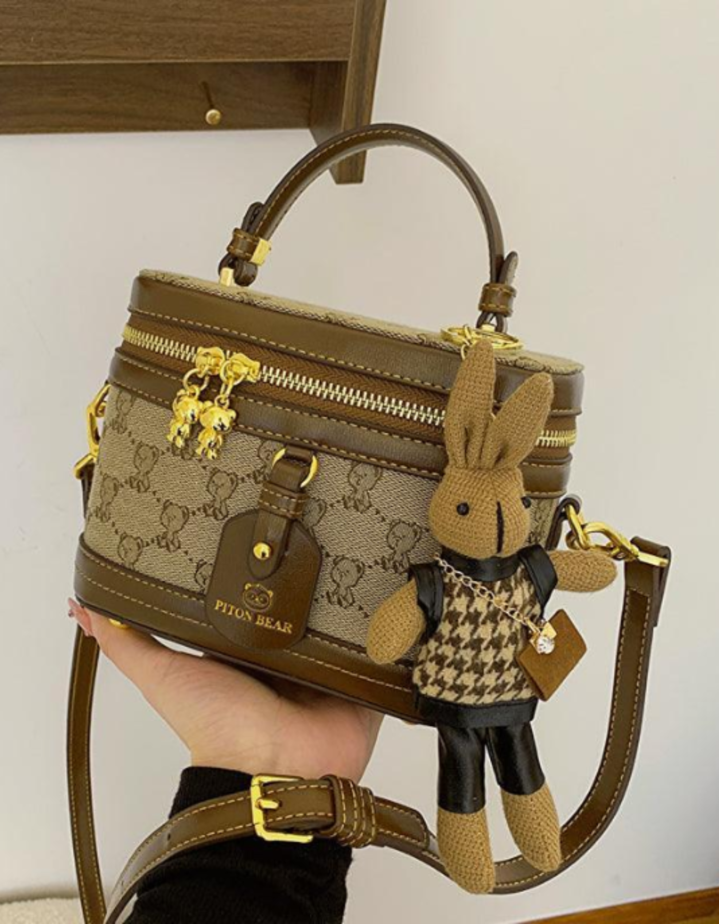 Maronette – Embellished bunny charm – Crossbody handbag-15209173549429-Nancy & Mae Savannah