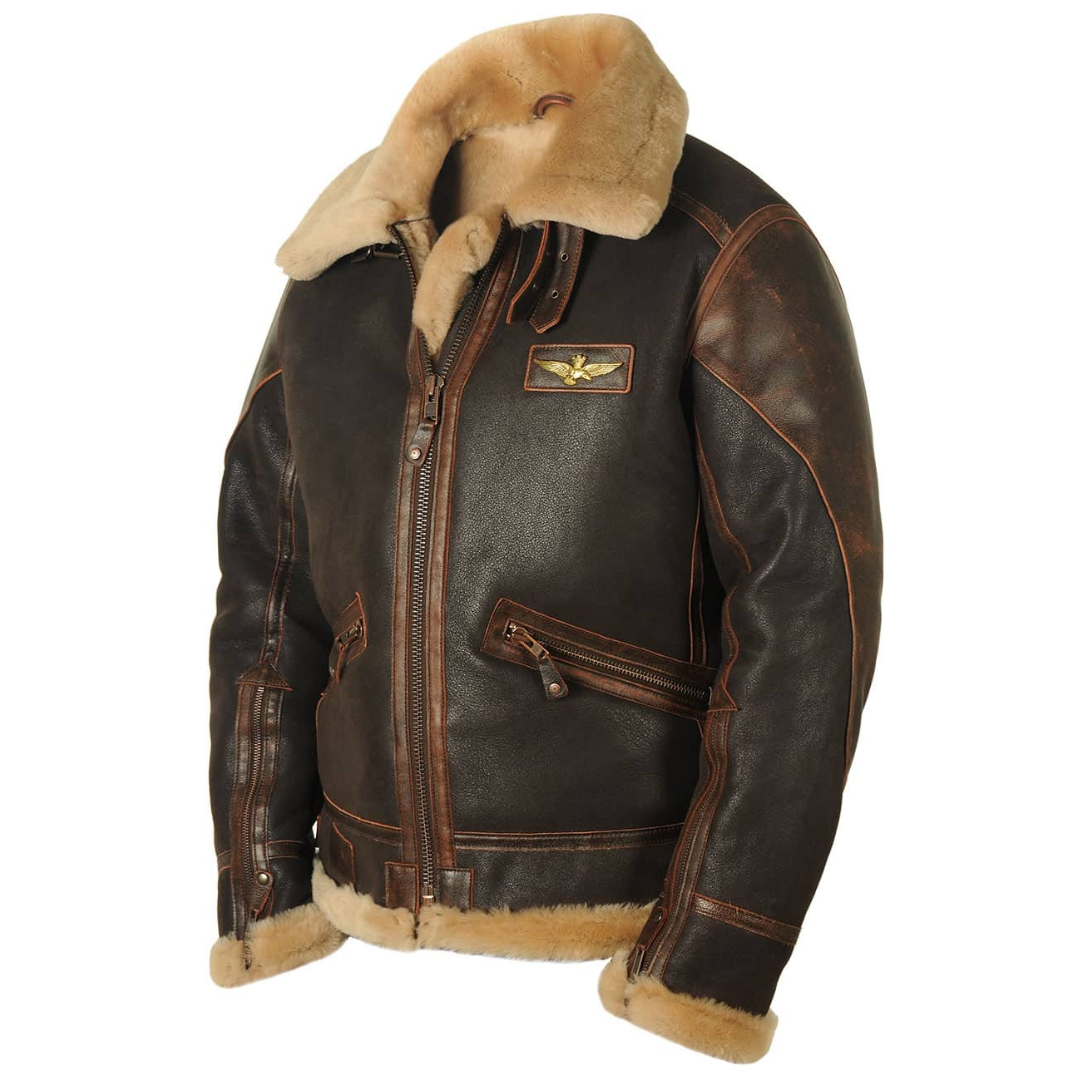 Maverick - Warm Leather Pilot Jacket-15553974796661-Nancy & Mae Savannah
