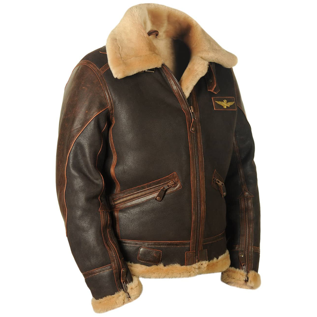 Maverick - Warm Leather Pilot Jacket-15553974796661-Nancy & Mae Savannah