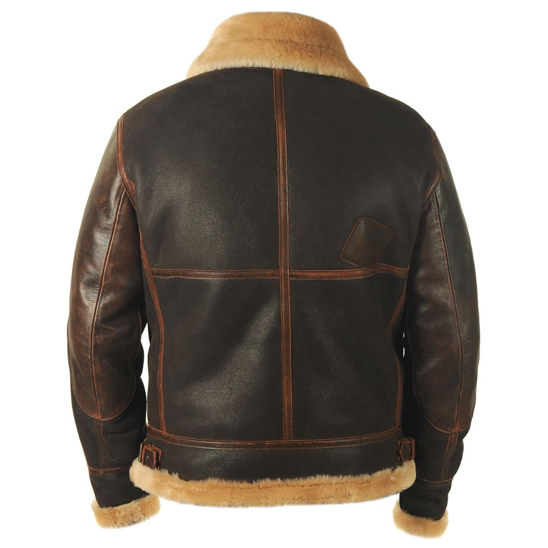 Maverick - Warm Leather Pilot Jacket-15553974796661-Nancy & Mae Savannah