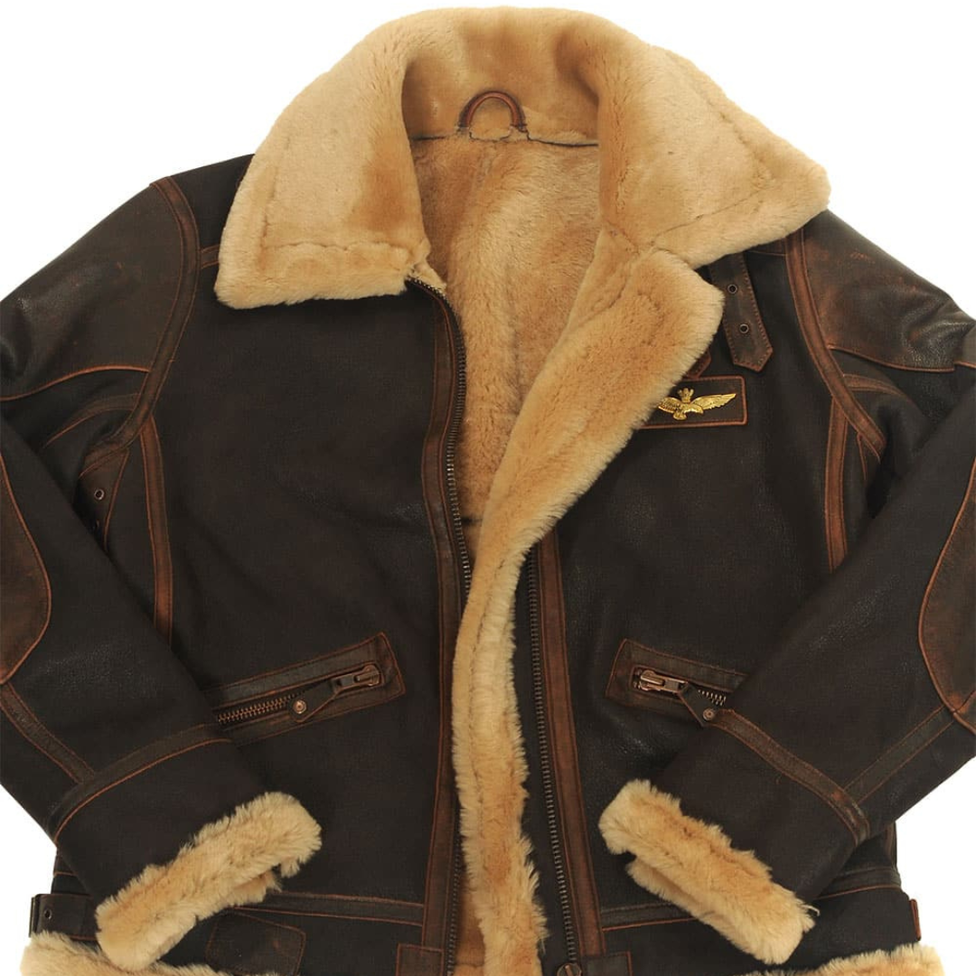Maverick - Warm Leather Pilot Jacket-15553974796661-Nancy & Mae Savannah