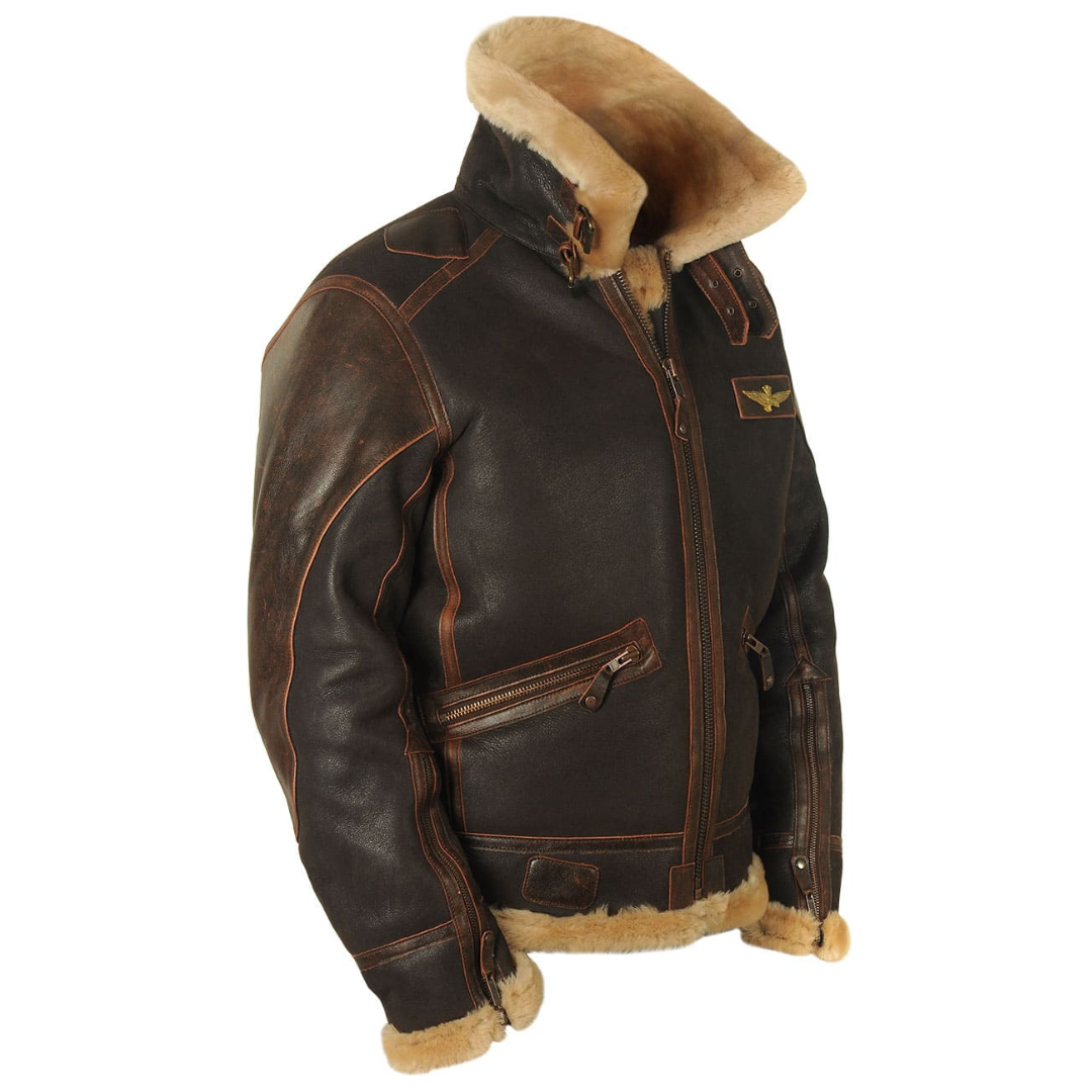 Maverick - Warm Leather Pilot Jacket-15553974796661-Nancy & Mae Savannah