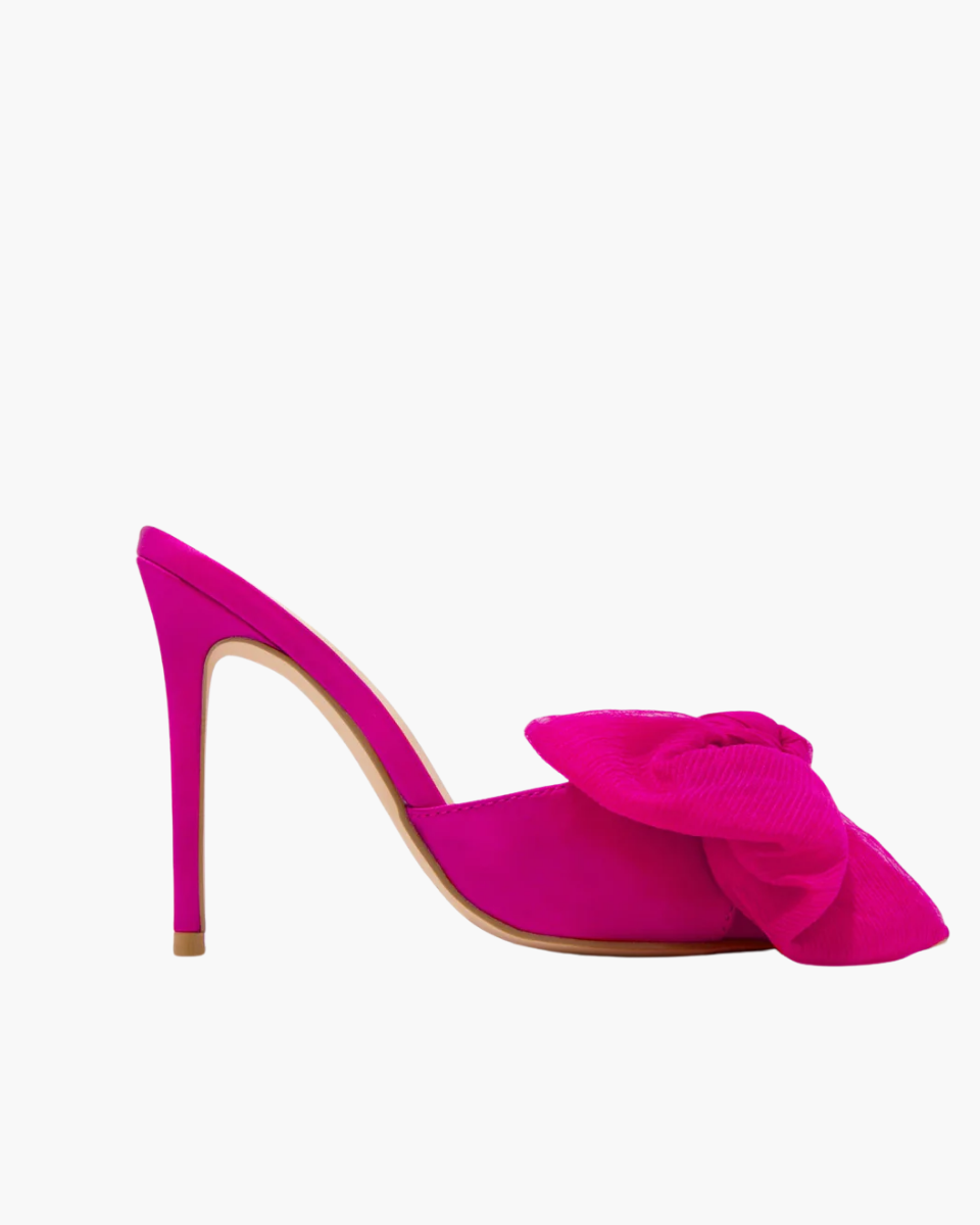 Melodia – Slip-on design – Oversized bow mule heels-15133991338357-Mirella Fiore