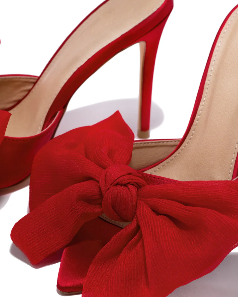 Melodia – Slip-on design – Oversized bow mule heels-15133991338357-Nancy & Mae Savannah