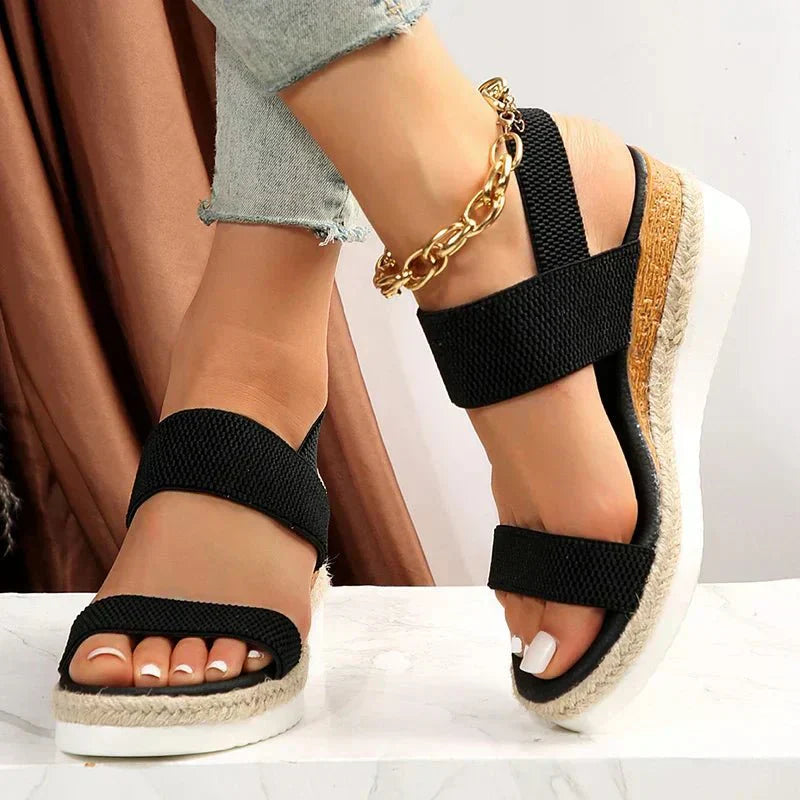 Melyora - Orthopedic Platform Sandals-15547821326709-Mirella Fiore