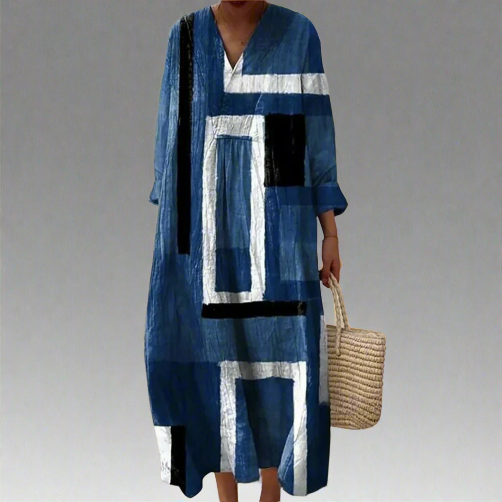 Mia - Abstract Maxi Dress-15543804166517-Mirella Fiore