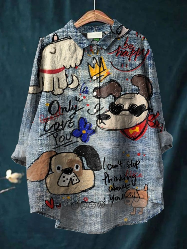 Mia - Loveable Dog Doodle Shirt-15542213050741-Mirella Fiore