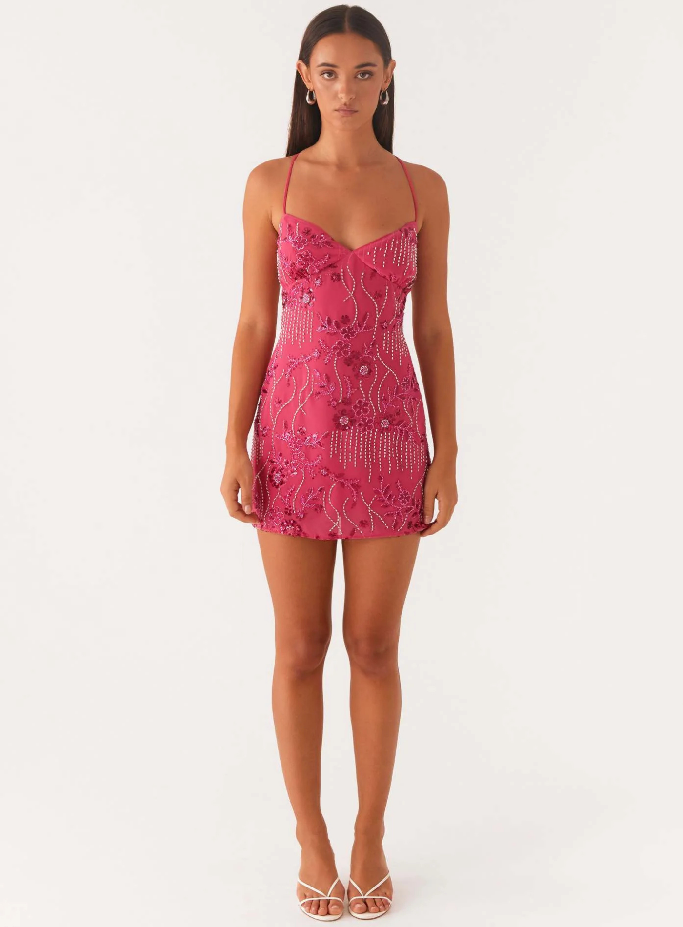 Mina – Beaded floral design – Mini dress-15259461878133-Mirella Fiore