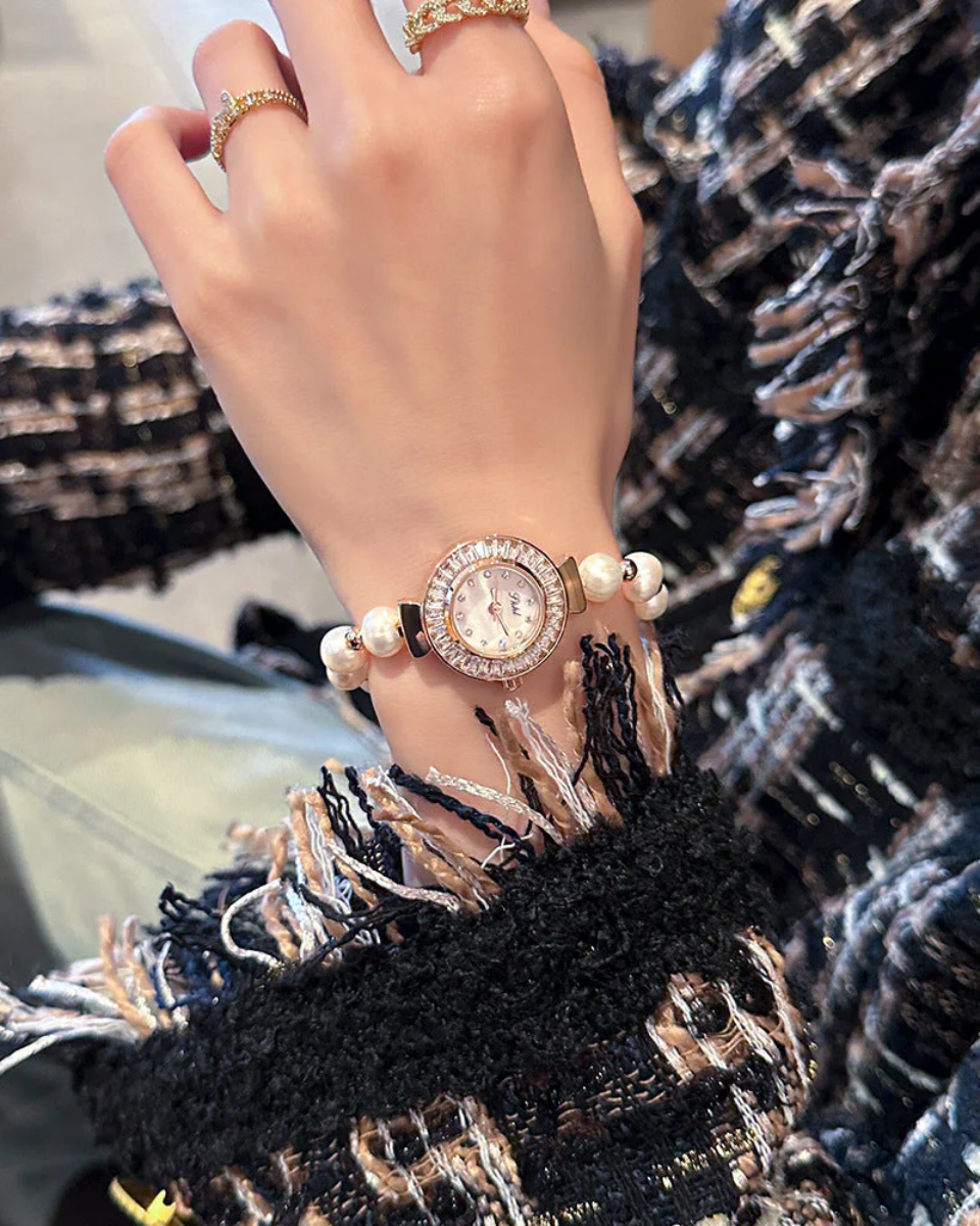 Minette – Pearl-accented bracelet – Vintage watch-15233936982389-Nancy & Mae Savannah