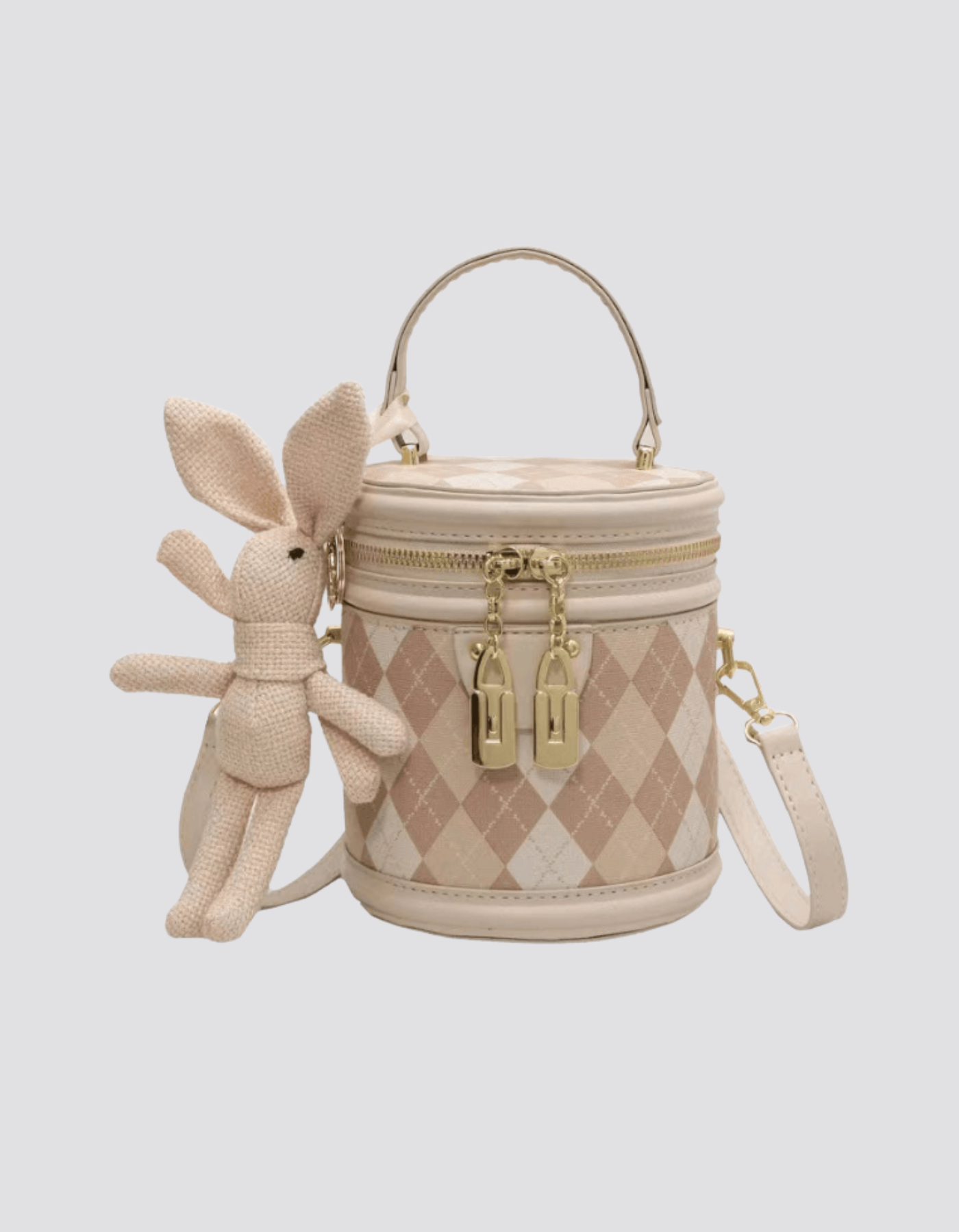 Minivière – Argyle bunny accent – Crossbody handbag-15209173877109-Mirella Fiore