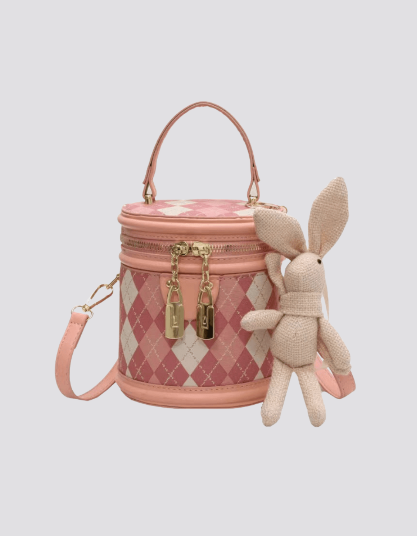Minivière – Argyle bunny accent – Crossbody handbag-15209173877109-Nancy & Mae Savannah