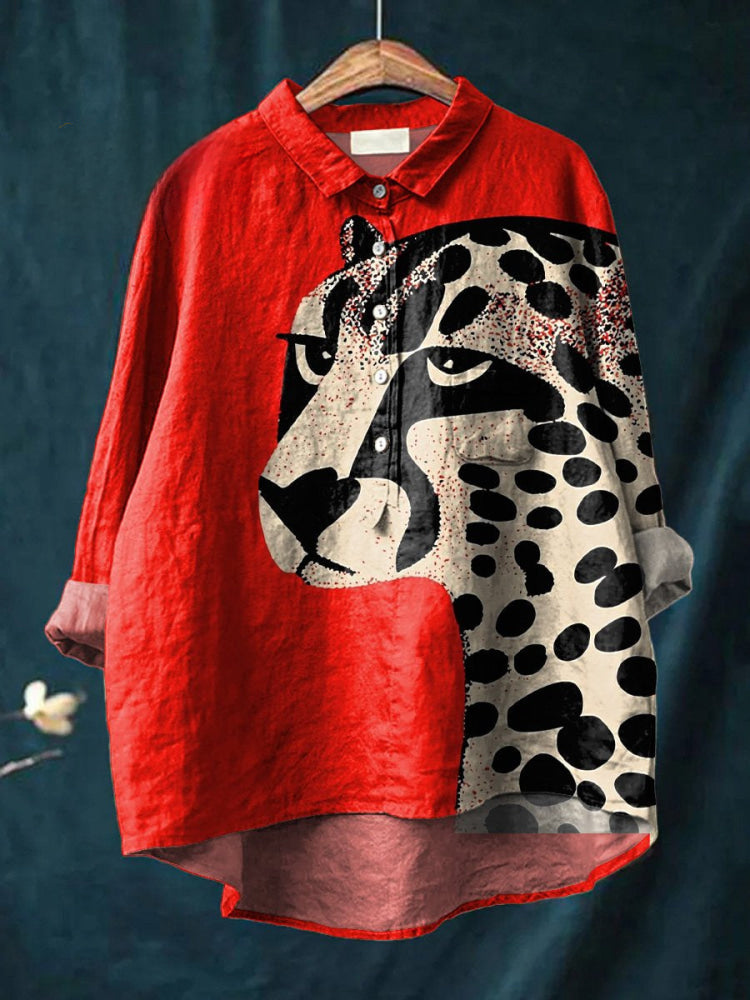Nala - Bold Cheetah Print Shirt-15542213837173-Mirella Fiore