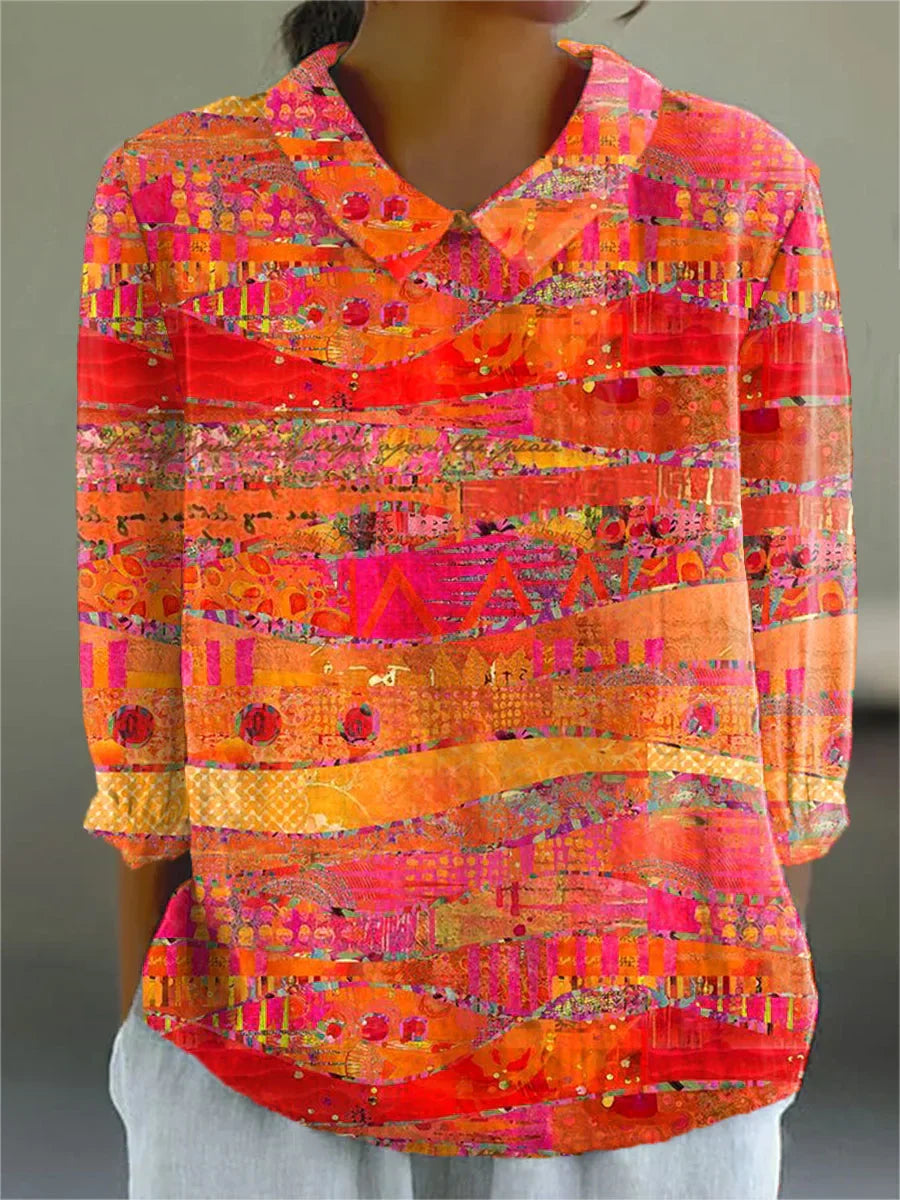 Natalia - Vintage Colorful Blouse-15563826790773-Nancy & Mae Savannah