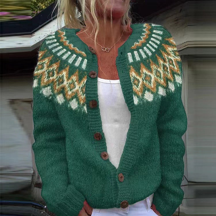 Natalia - Vintage Icelandic Cardigan-15531113742709-Nancy & Mae Savannah