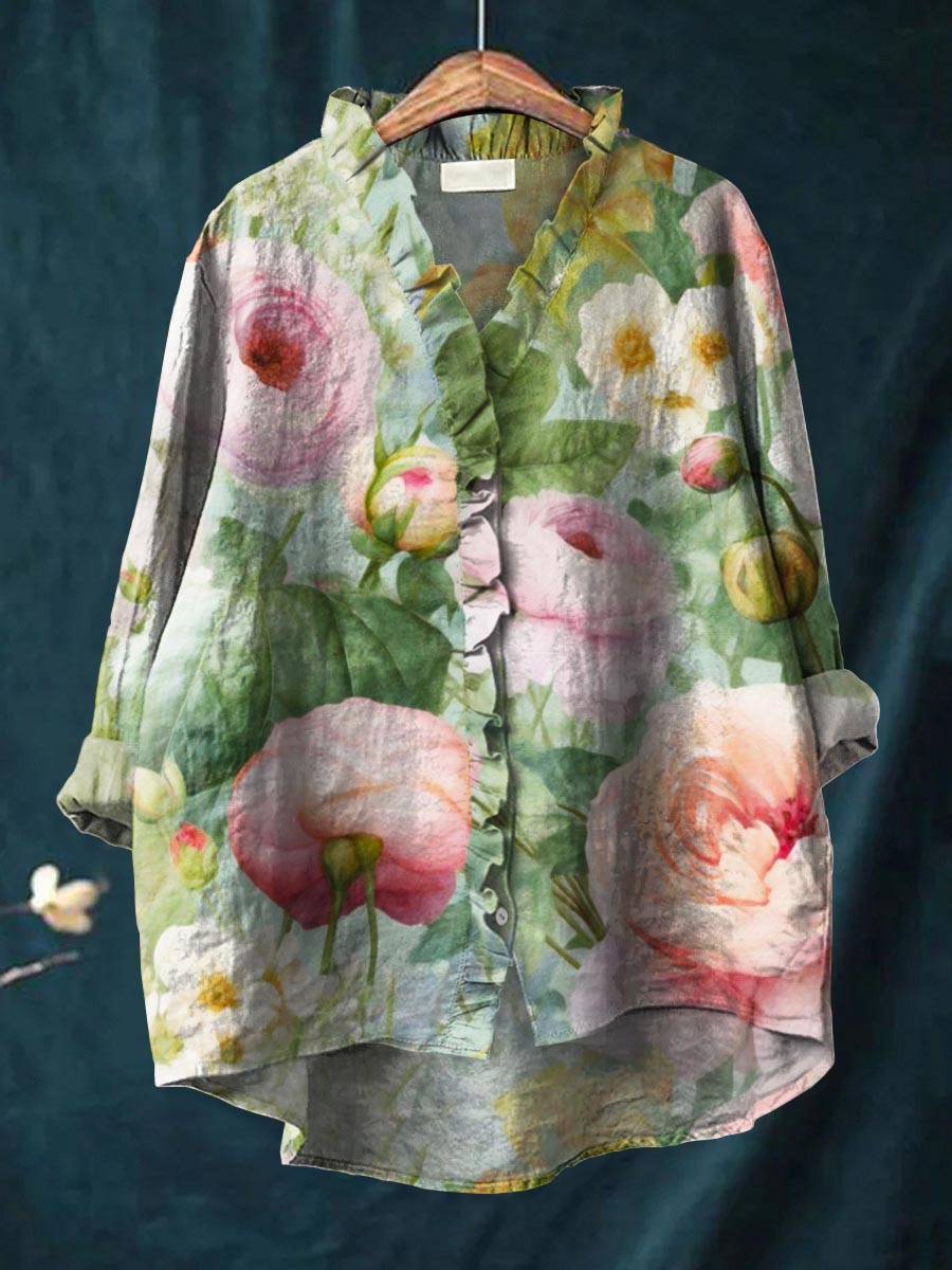 Nicole - Elegant Bloom Blouse-15542207447413-Nancy & Mae Savannah
