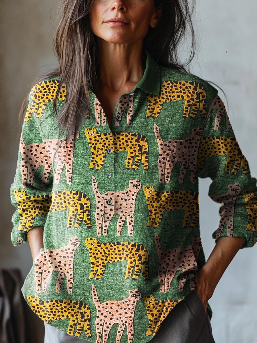 Noemi - Leopard Print Blouse-15542195454325-Mirella Fiore