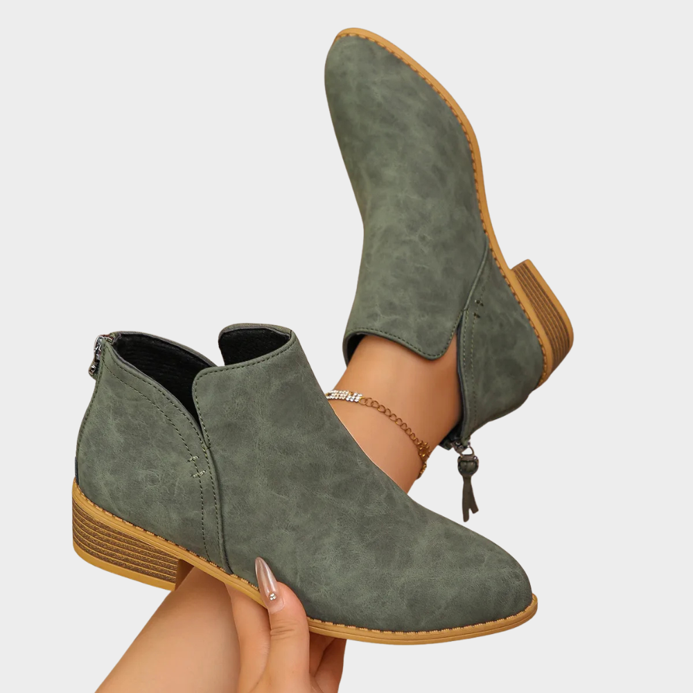 Oakley - Low Heel Ankle Boots-15520005456245-Mirella Fiore