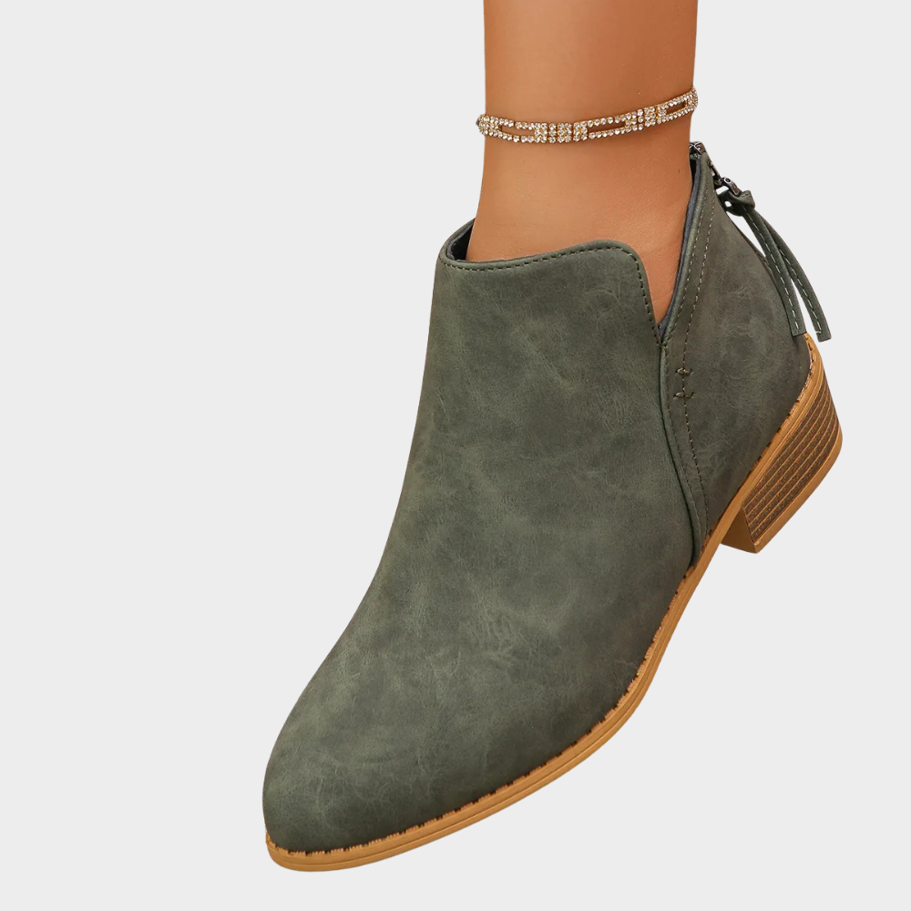 Oakley - Low Heel Ankle Boots-15520005456245-Mirella Fiore