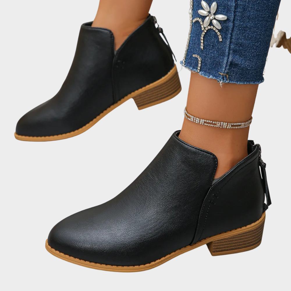 Oakley - Low Heel Ankle Boots-15520005456245-Mirella Fiore