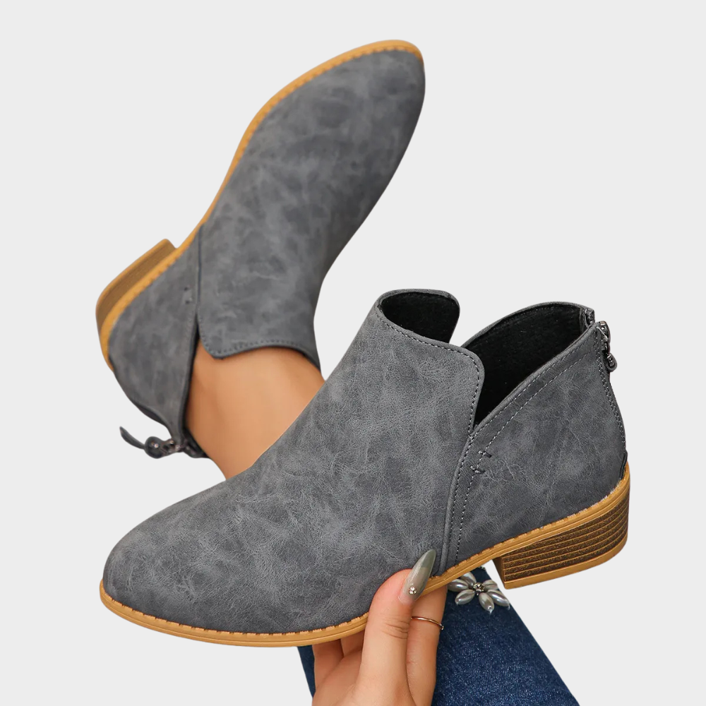 Oakley - Low Heel Ankle Boots-15520005456245-Mirella Fiore