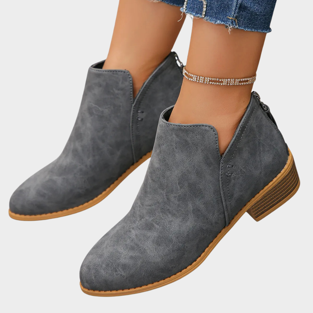 Oakley - Low Heel Ankle Boots-15520005456245-Mirella Fiore