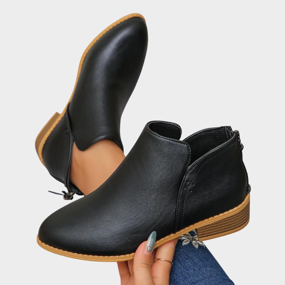 Oakley - Low Heel Ankle Boots-15520005456245-Mirella Fiore