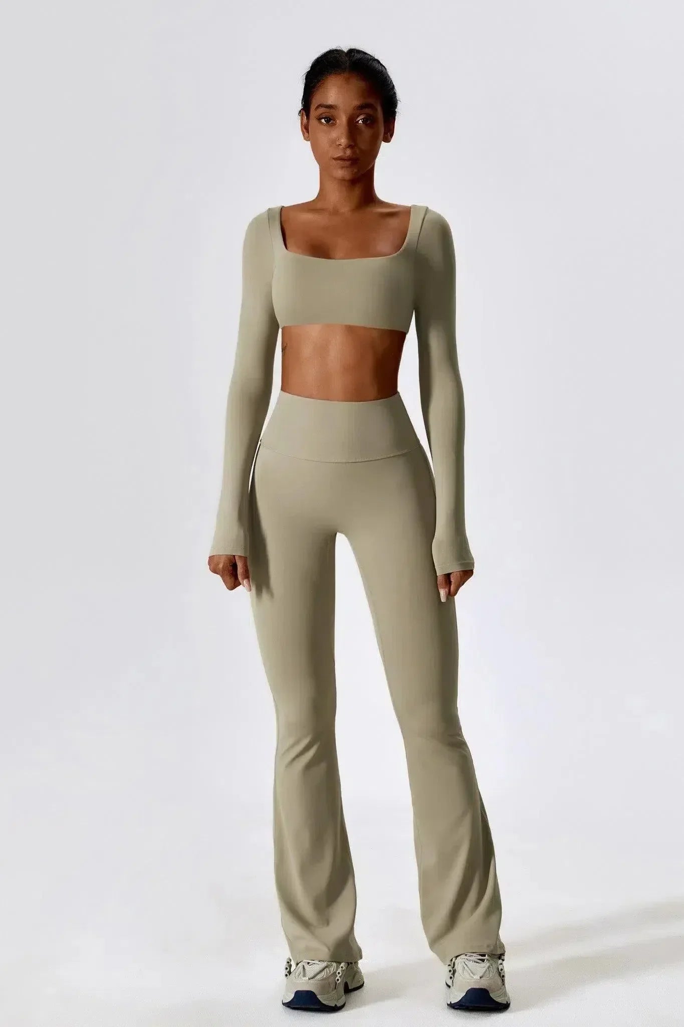 Oceane – Square neckline – Crop top & leggings set-15133675716981-Nancy & Mae Savannah