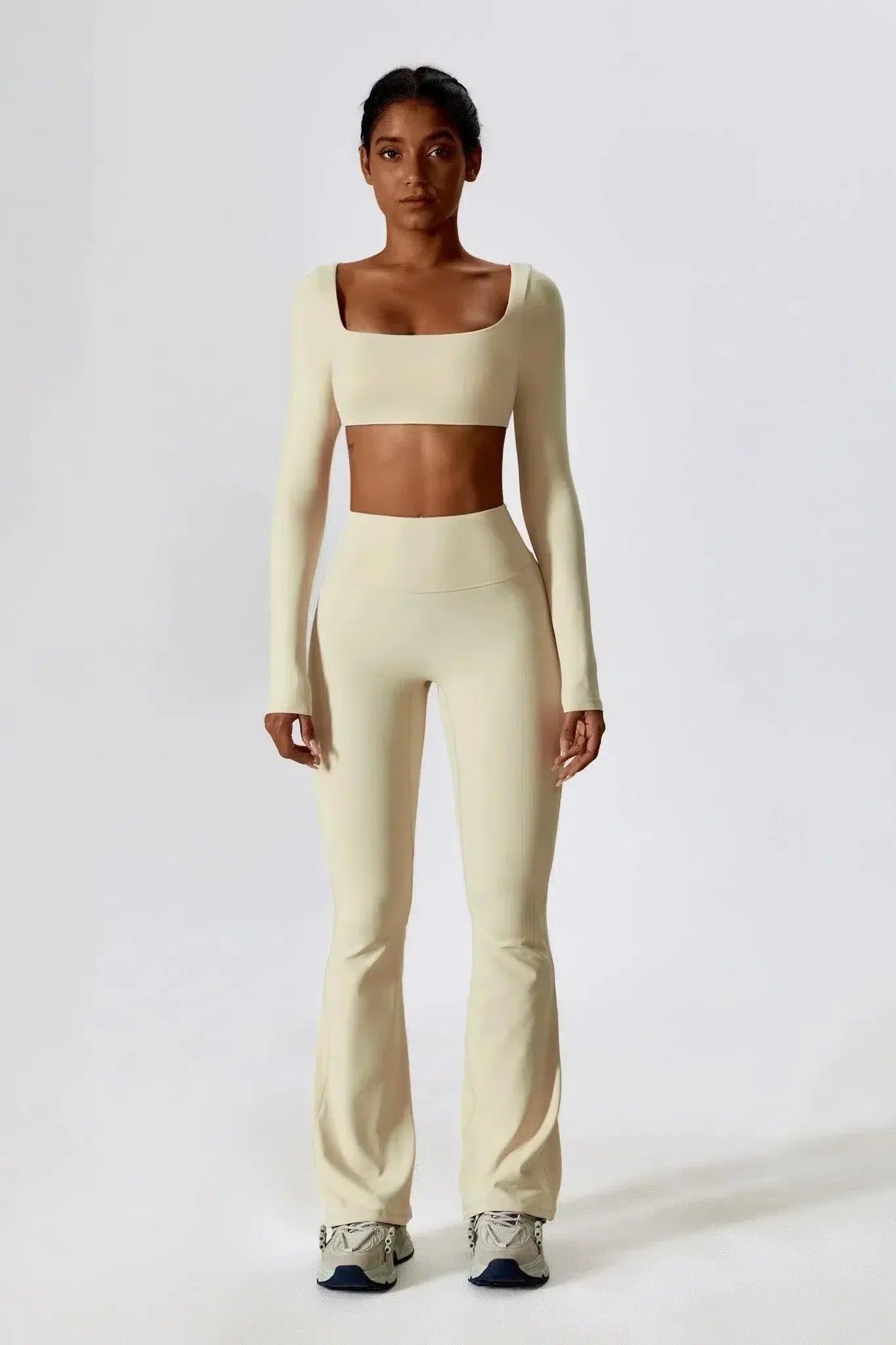 Oceane – Square neckline – Crop top & leggings set-15133675716981-Nancy & Mae Savannah