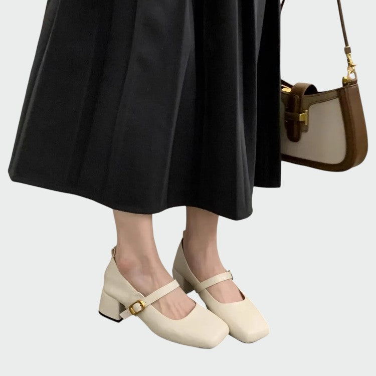 Odette – Square Tip High Heeled Mary Jane Shoes-15519661949301-Nancy & Mae Savannah