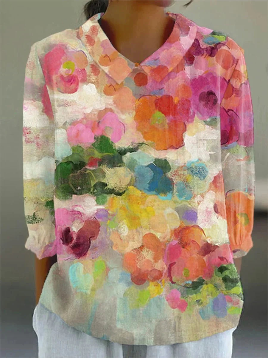 Olivia - Vintage Colorful Blouse-15563826725237-Nancy & Mae Savannah