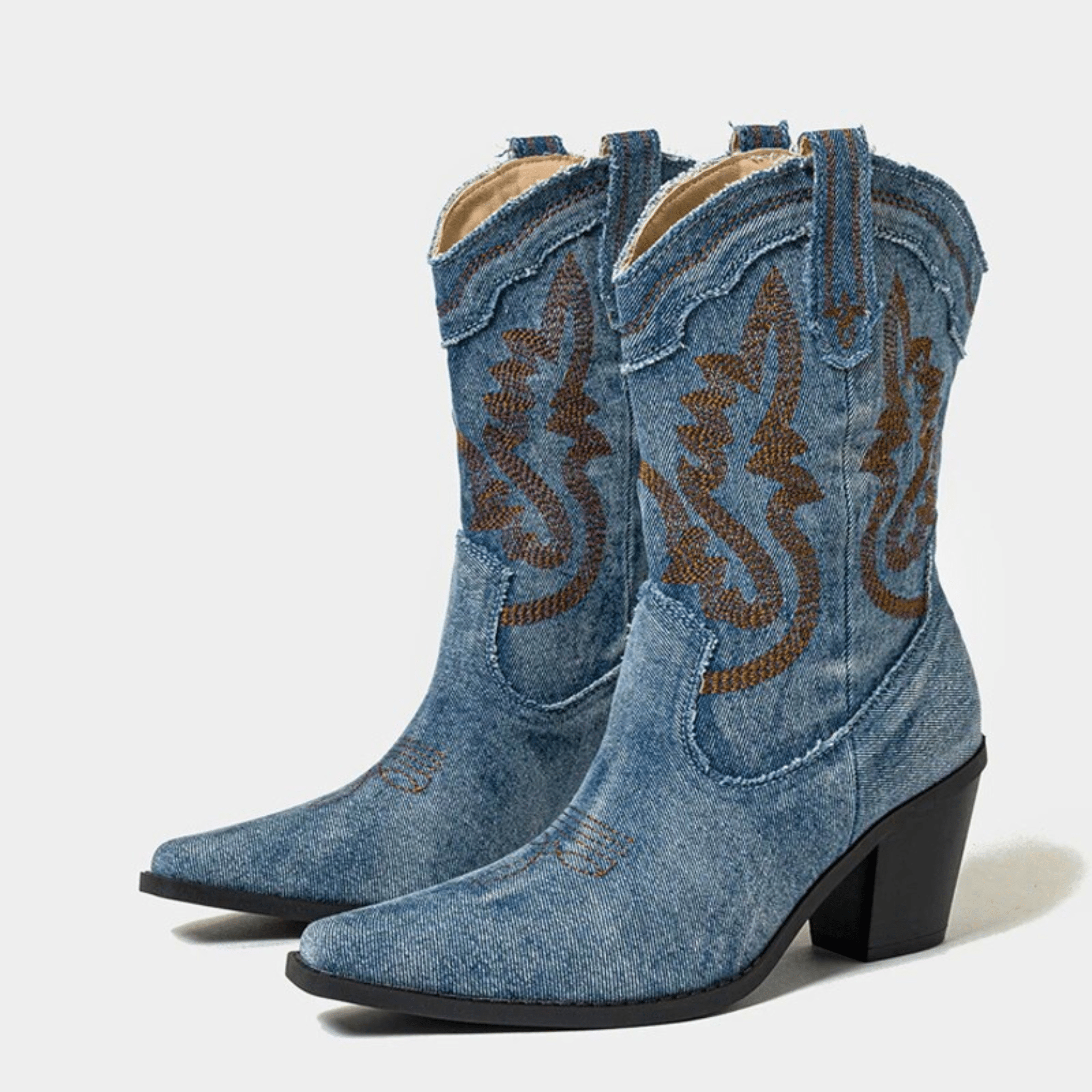 Orlaith - Denim Ankle Boots-15544869224821-Nancy & Mae Savannah