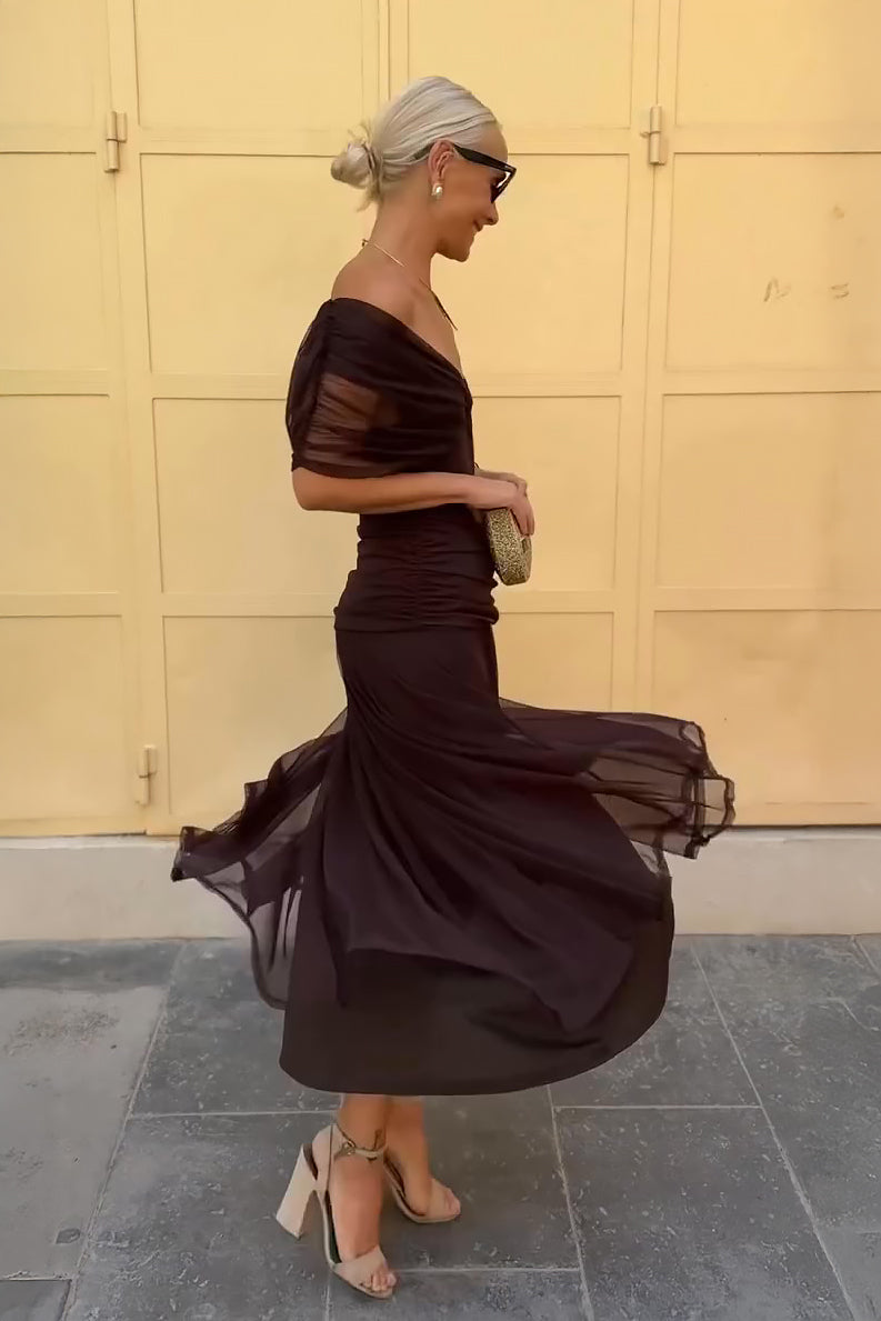 PRISCILLA - Tulle Maxi Dress-15519826411893-Mirella Fiore