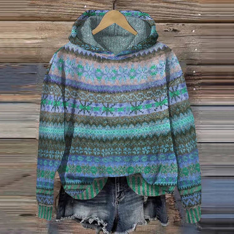 Paige - Ethnic Retro Hoodie-15518867521909-Nancy & Mae Savannah