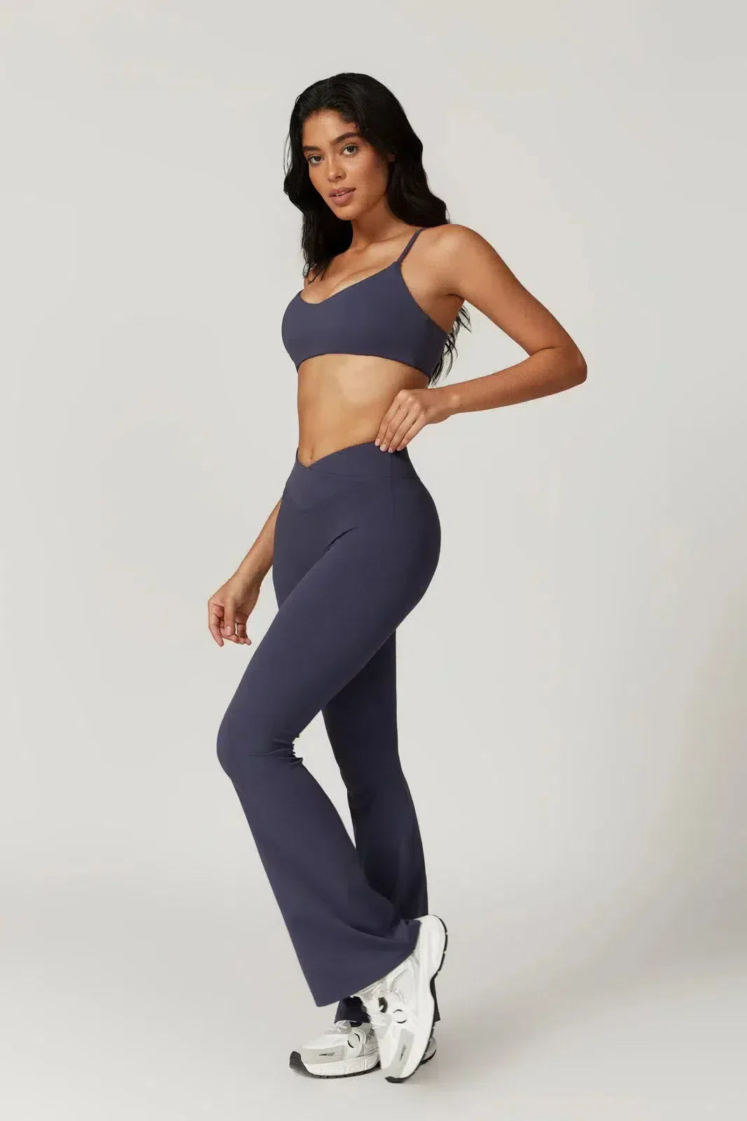 Palmira – U-neckline – Sports bra & flared leggings set-15133671457141-Mirella Fiore