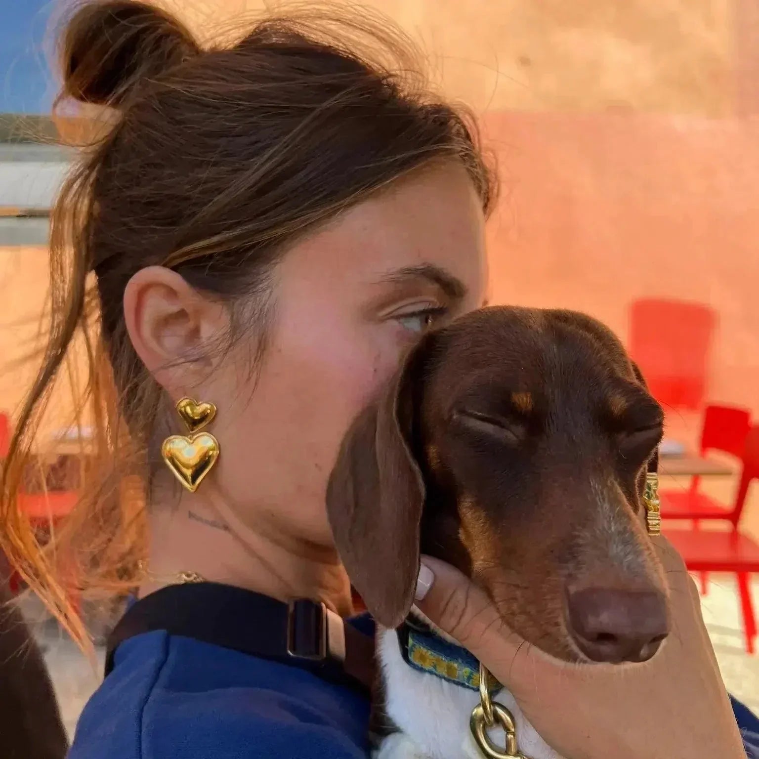 Passione – Double-heart design – Earrings-15227778662773-Nancy & Mae Savannah