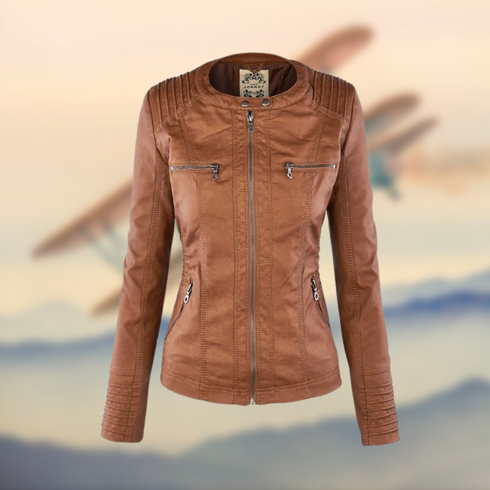 Paula - Leather Jacket-15518867685749-Nancy & Mae Savannah