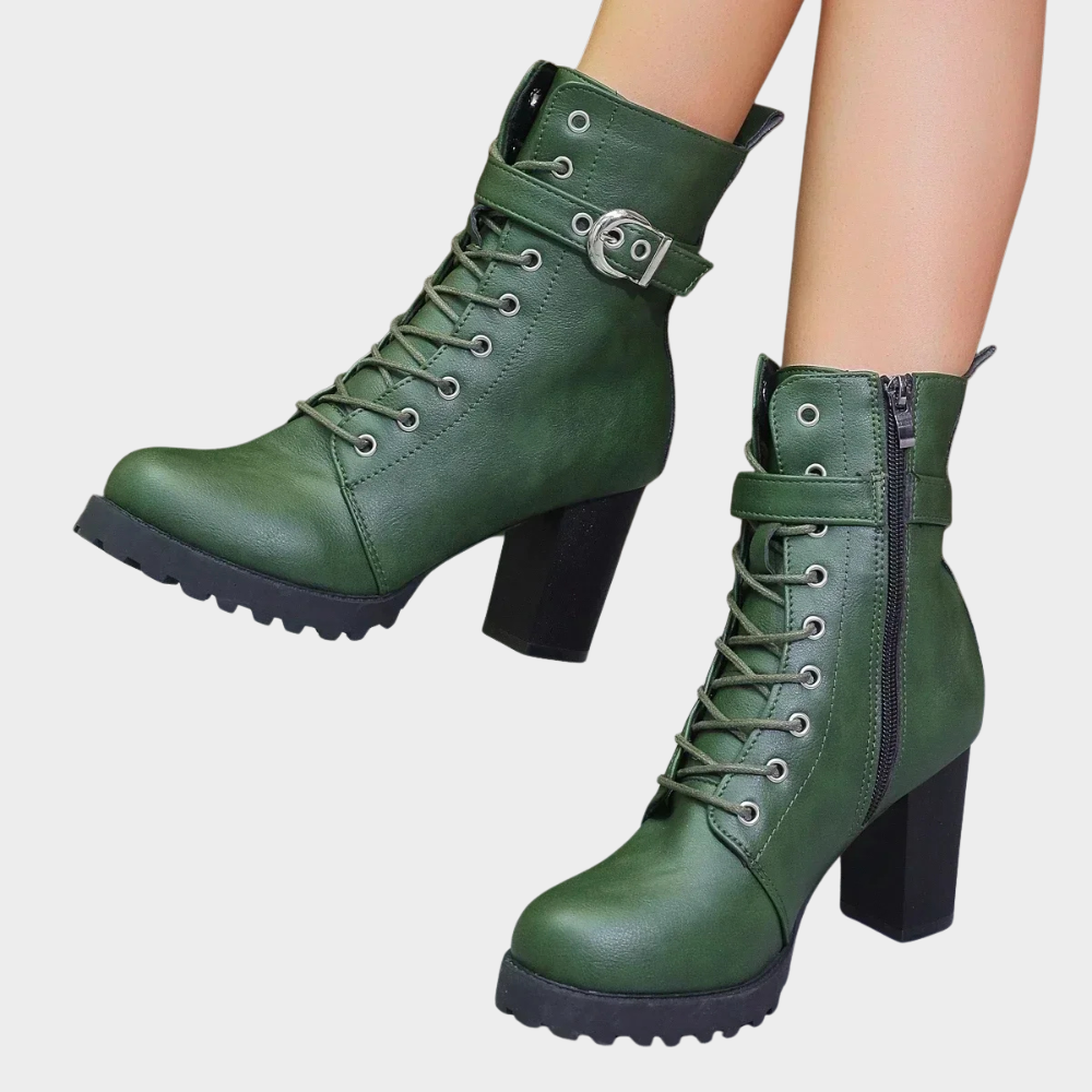 Quinn - Flared Heel Ankle Boots-15520005816693-Nancy & Mae Savannah