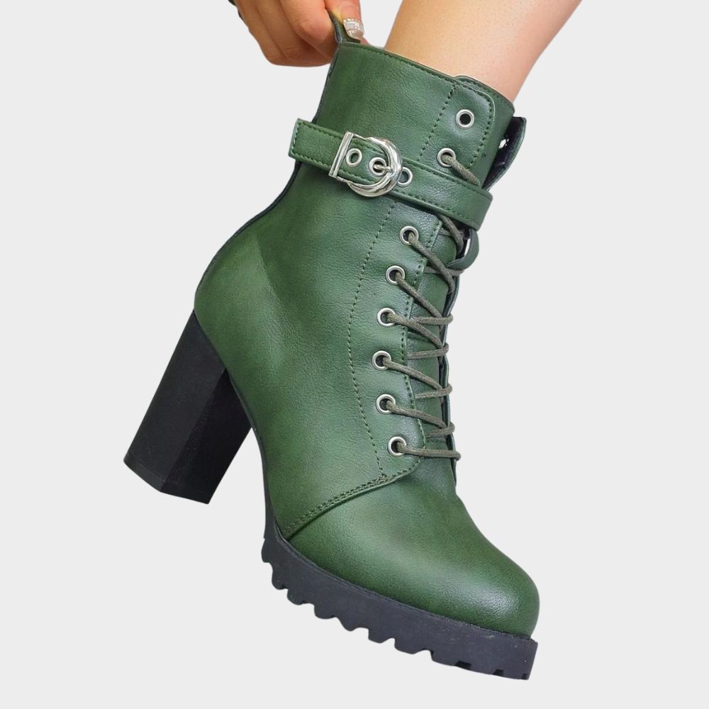 Quinn - Flared Heel Ankle Boots-15520005816693-Nancy & Mae Savannah