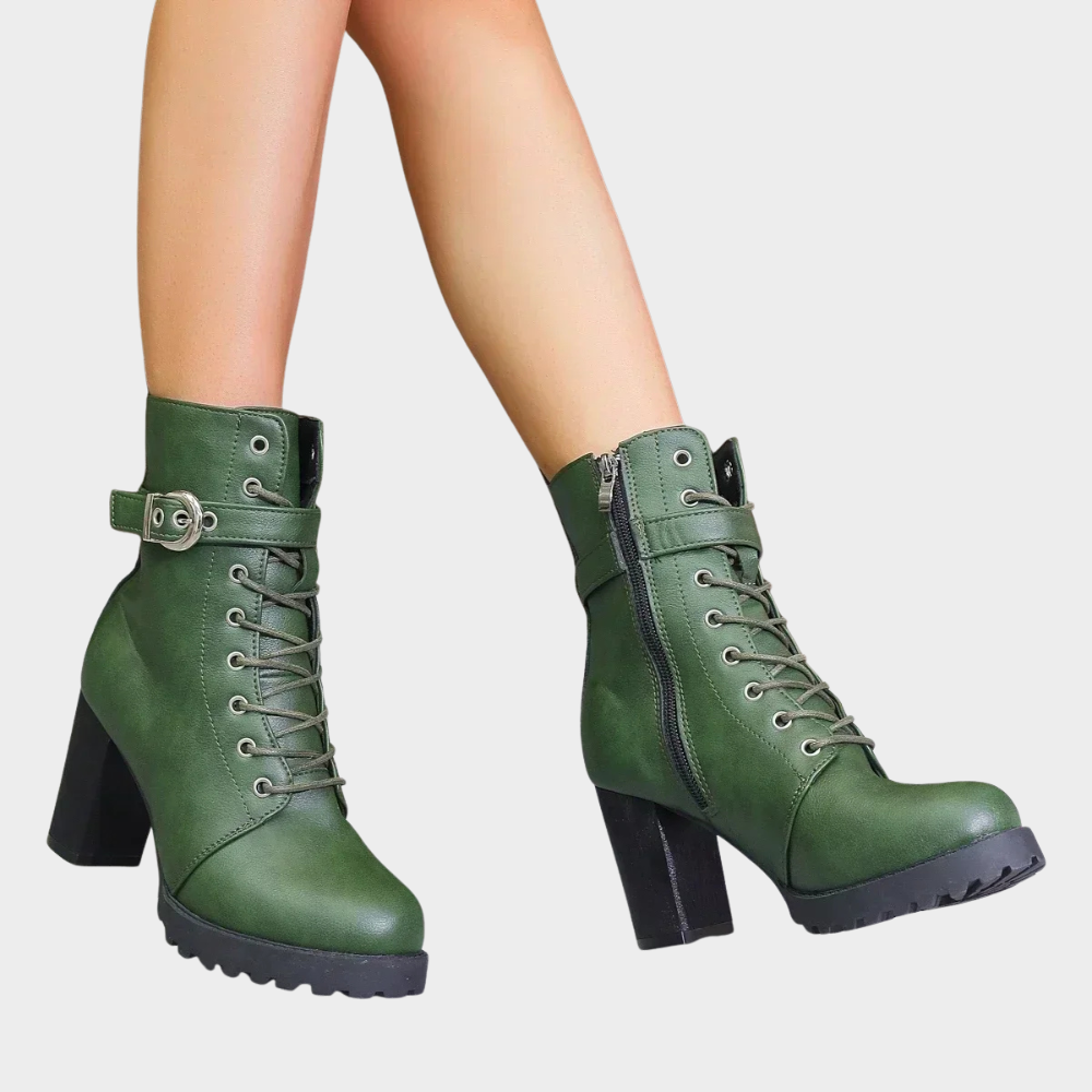 Quinn - Flared Heel Ankle Boots-15520005816693-Nancy & Mae Savannah