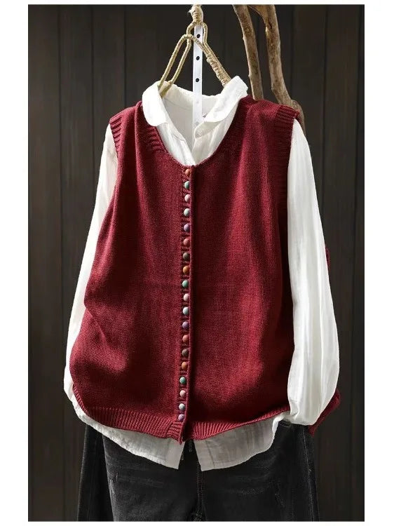 ROSALIE - KNIT VEST-15519212077429-Nancy & Mae Savannah