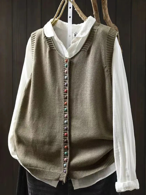 ROSALIE - KNIT VEST-15519212077429-Nancy & Mae Savannah