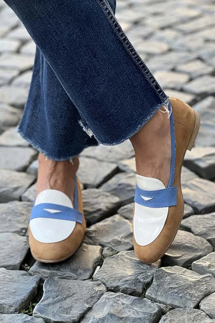 ROWENA - COLOR-BLOCK LOAFERS-15549133750645-Mirella Fiore