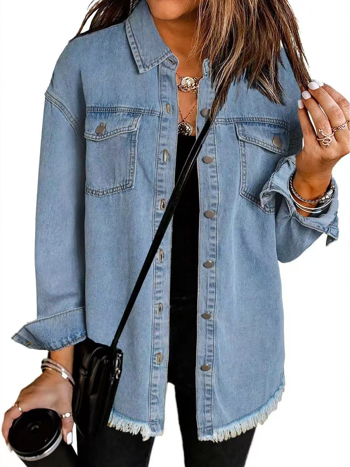 ROXANE - Classic Everyday Denim Jacket-15550920065397-Nancy & Mae Savannah