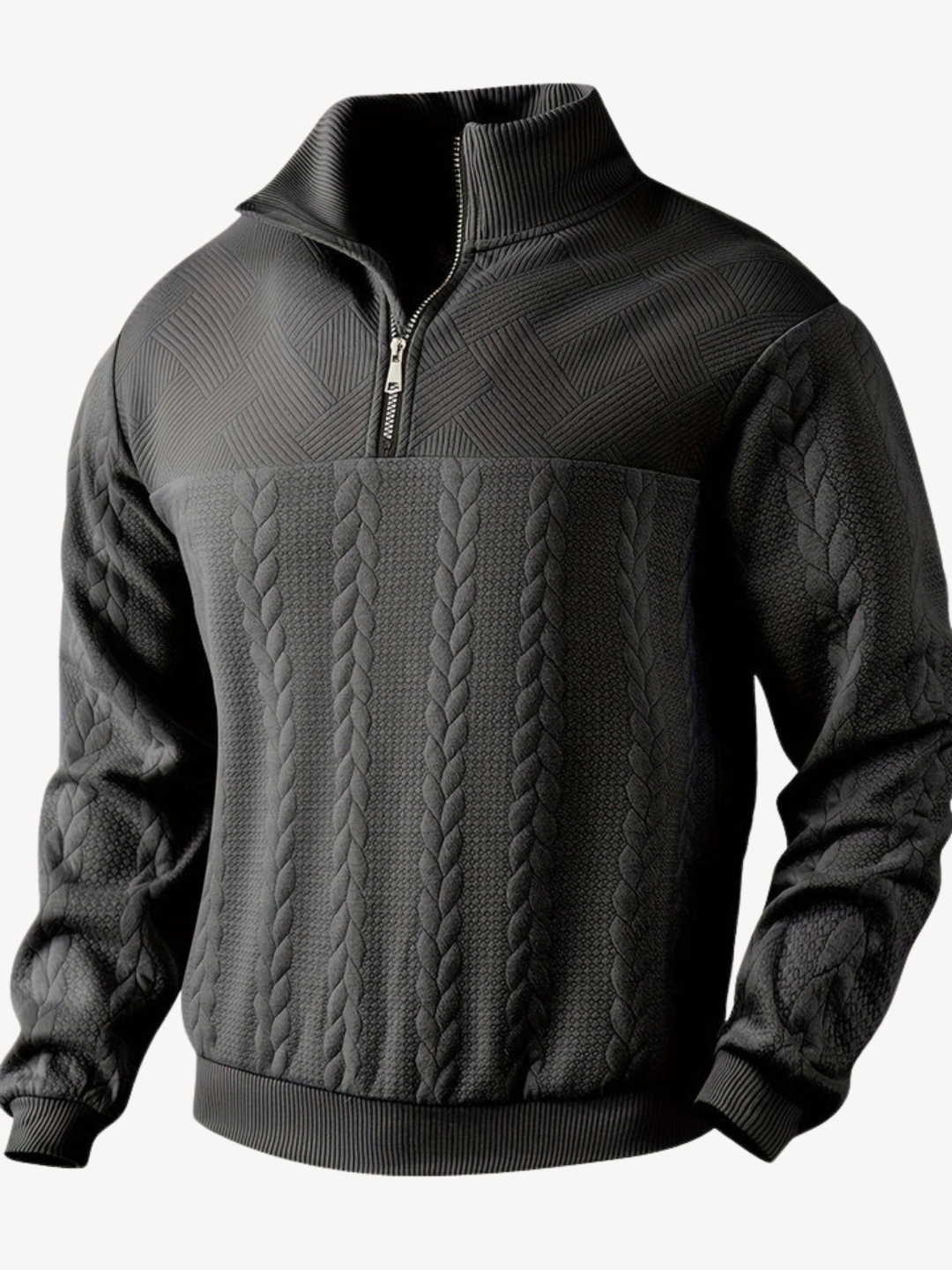 Rafael - Cable Knit Zip Up-15553987248501-Mirella Fiore
