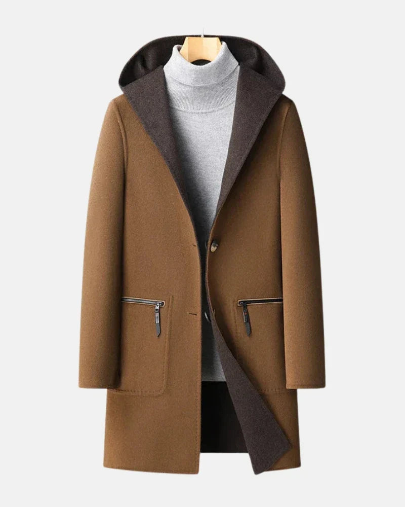 Regent Hooded Wool Overcoat-15553365213557-Mirella Fiore