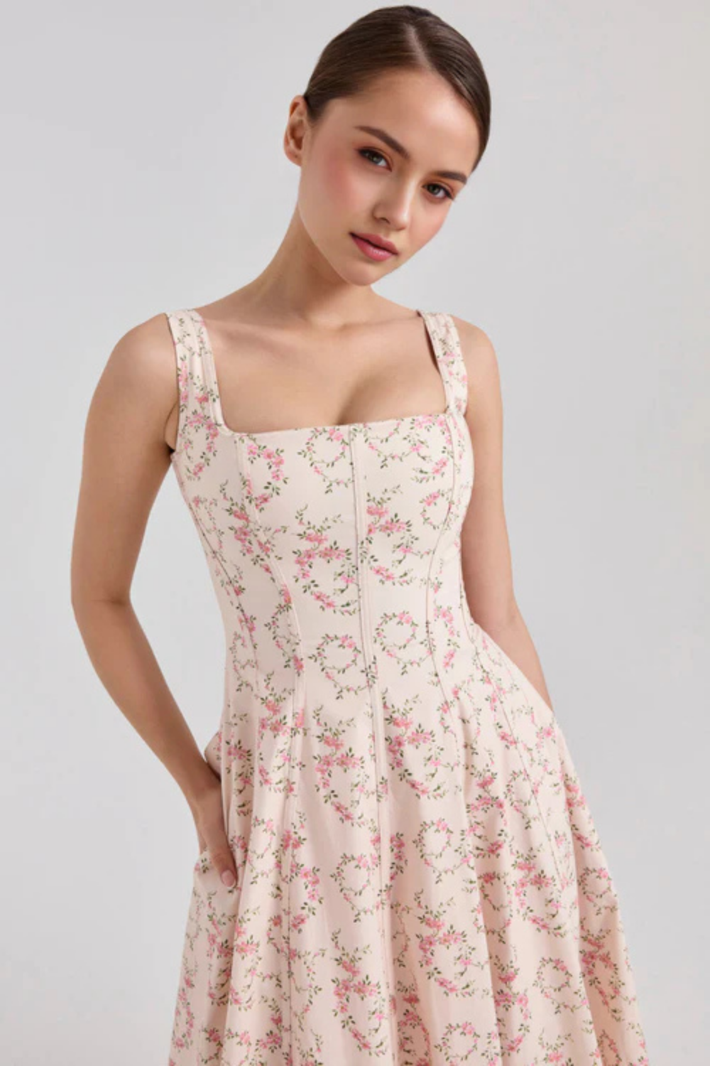Rosabel – Corset back – Midi dress-15260068348277-Mirella Fiore