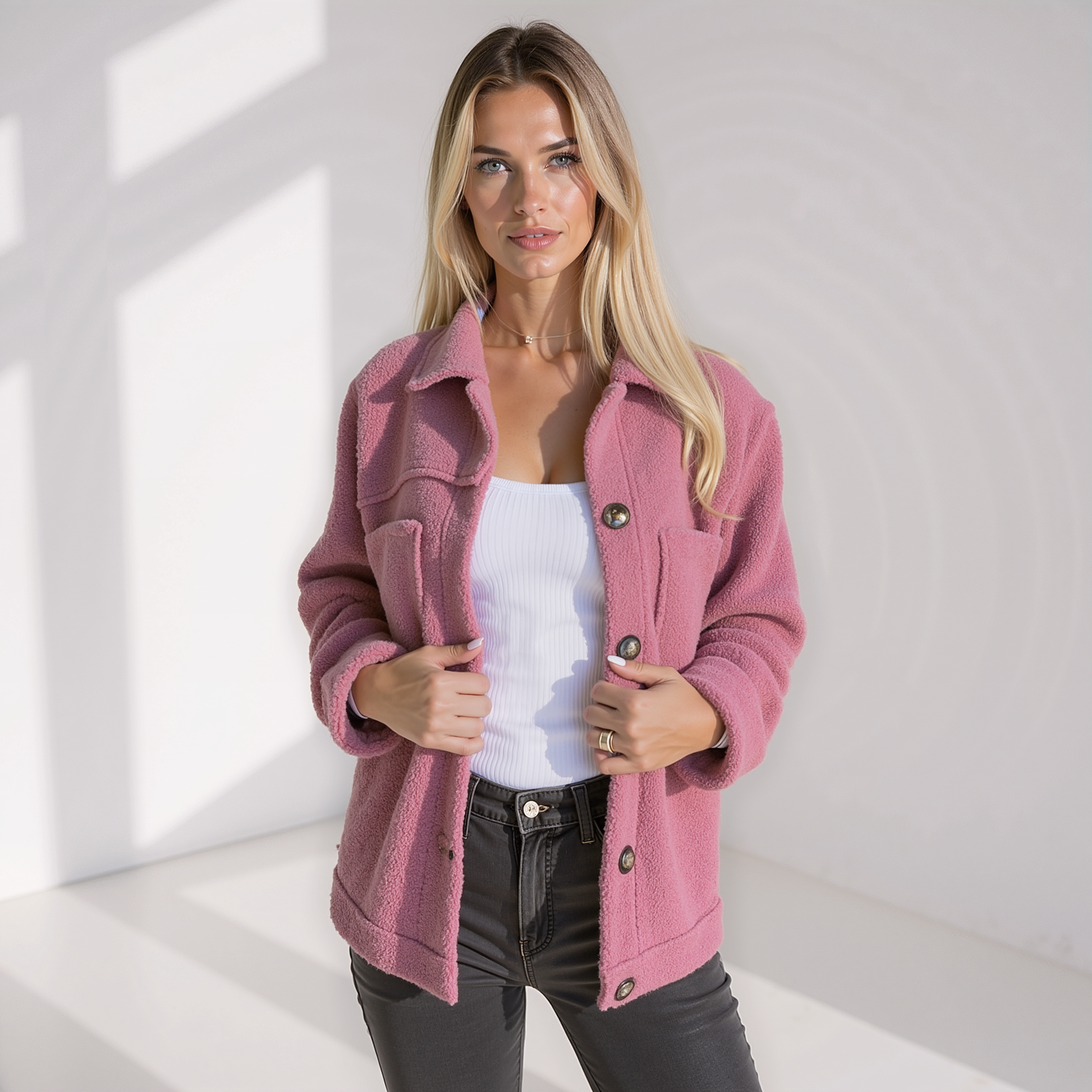 Rowan - Relaxed Fit Button Jacket-15550920163701-Mirella Fiore